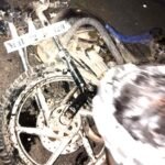 अज्ञात वाहन की टक्कर से बाइक