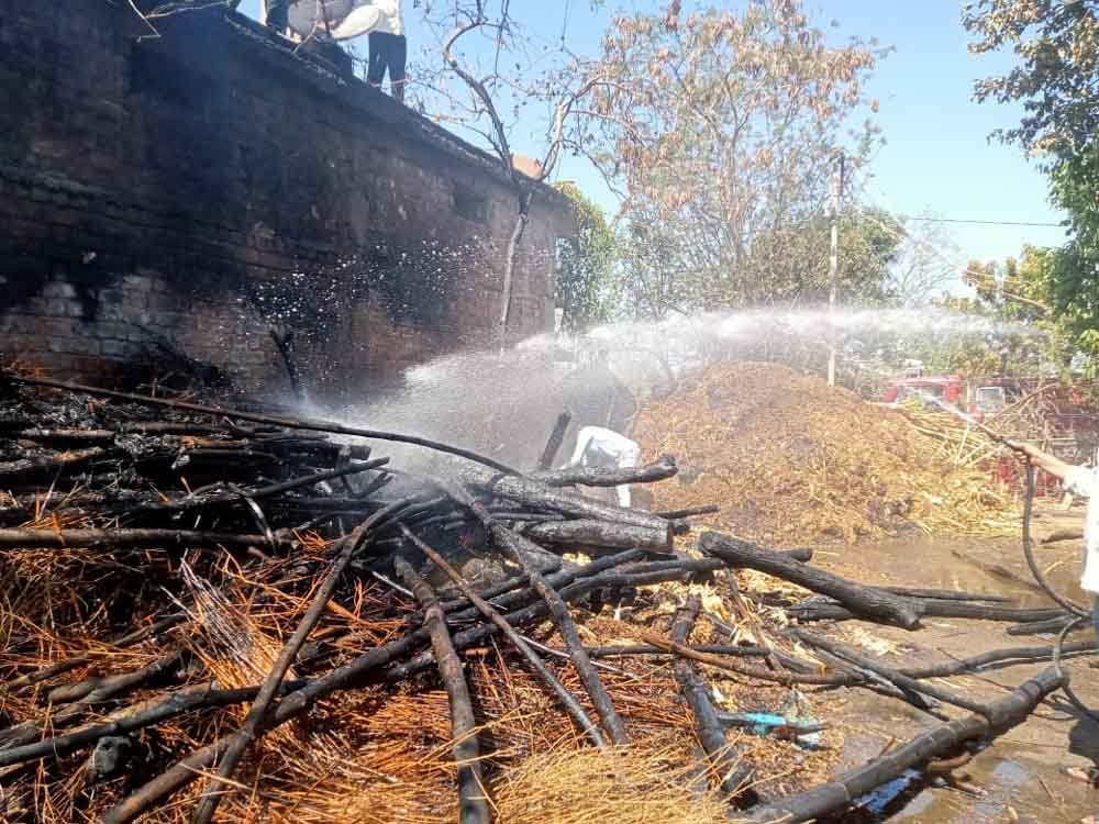 आग से अनाज