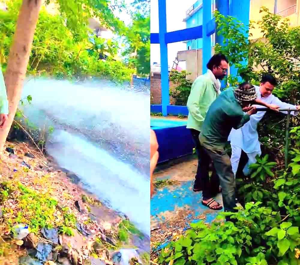 जलसंकट की चपेट में शहर: टंकी से