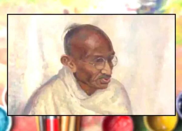 गांधी जी की ऐतिहासिक ऑयल पेंटिंग 1.7
