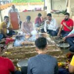 बीजासनी मंदिर में हवन पूजन के