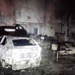 वाशिंग सेंटर में भीषण आग, कार-