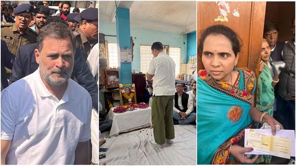 पीड़ितों से मिलने इंदौर पहुंचे राहुल गांधी,