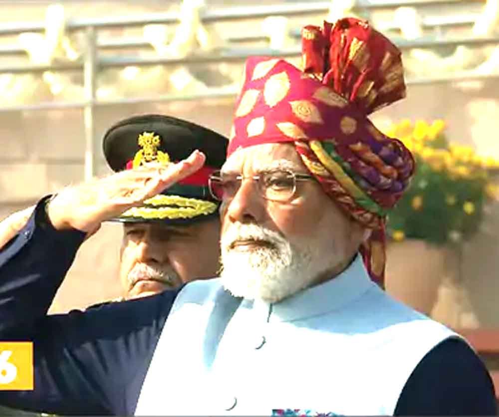 गणतंत्र दिवस पर प्रधानमंत्री मोदी