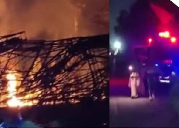 होटल में भीषण आग, दीवार तोड़कर